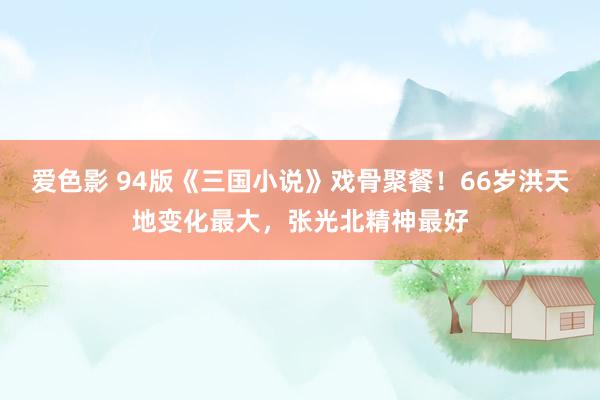 爱色影 94版《三国小说》戏骨聚餐！66岁洪天地变化最大，张光北精神最好